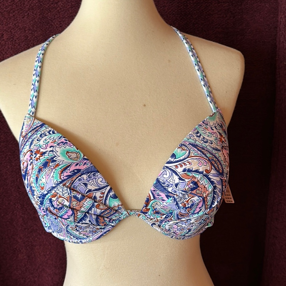 Colorful Paisley Bikini Top